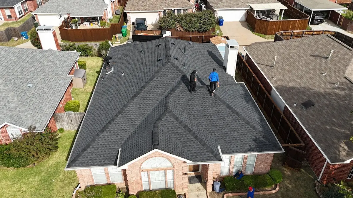 Slate & Tile Roof Repair work in progress on a Edgewater property